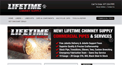 Desktop Screenshot of lifetimechimneysupply.com